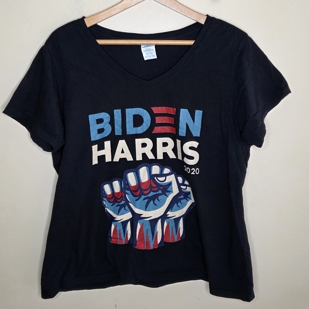 Port & Company | Black Biden Harris 2020 Fist Graphic Tee Size Ladies XXL